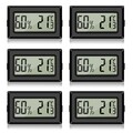6 Stück LCD Digital Thermometer Hygrometer Mini Digital Innen Temperaturmesse...