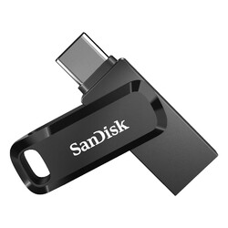 SANDISK Ultra® Dual Drive Go USB Type-C™ Flash Drive, 256 GB, 400 MB/s, Schwarz