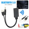 Empfängeradapter USB 3,5 mm Klinke Stereo Audio für Auto AUX Bluetooth 5.0