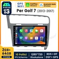DAB+ 2+64G Android 14 Autoradio Carplay WiFi GPS Navi Für VW Golf 7 MK7 VII
