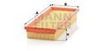 MANN-FILTER C 3170/1-2 Luftfilter für CHRYSLER MERCEDES-BENZ