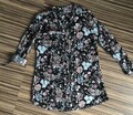 LONGBLUSE   88cm   schwarz  Blumen  Viskose   Gr. 44     *NEU*