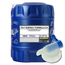 Motoröl MANNOL 7917 Energy Formula C4 5W-30 ACEA C4, 20 Liter mit Auslaufhahn