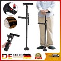 Gehstock Spazierstock mit Licht Klappbar Wanderstock Gehhilfe Krückstock Faltbar