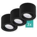 LED Aufbaustrahler Alu schwenkbar Strahler 230V Spot schwarz Leuchte Deckenlampe