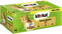 KITEKAT Multipack Bunte Vielfalt in Sauce 48 x85g Katzenfutter Nassfutter