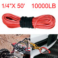 15M Windenseil Synthetisch Seilwinde Forstseil Kunststoffseil ATV UTV 4WD Rot q