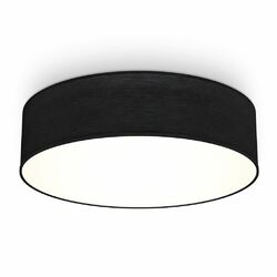 Deckenleuchte Stoff Textilschirm Wohnzimmer Deckenlampe Schlafzimmer schwarz E27