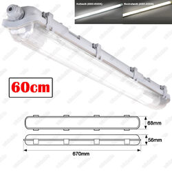 LED Feuchtraumleuchte Wannenleuchte 60/120/150cm Keller Decken Werkstattlampe