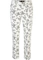 Stretch-Jeans mit Druck Normal Gr. 50 Weiß Bedruckt Damenjeans Hose Pants Neu