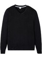 Essential Pullover mit V-Ausschnitt Gr. 68/70 (4XL) Schwarz Herren Sweater Neu