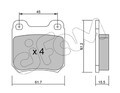 CIFAM Bremsbelagsatz Scheibenbremse 822-275-0 für OPEL V87 YS3E VECTRA OMEGA CC