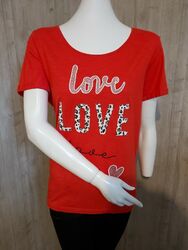 Street One Damen T-Shirt Tunika Shirt Rot Gr. 38 100% Baumwolle Neu mit Etikette