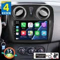DAB+ 64GB Android 15 Autoradio CarPlay Für Renault Dacia Logan 2 Sandero 14-17