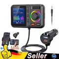 FM Transmitter Bluetooth 5.0 KFZ Dual USB Auto Ladegerät für Handy Radio Adapter