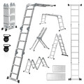 Klappleiter Multifunktionsleiter Teleskopleiter 4x3 360cm Mehrzweckleiter