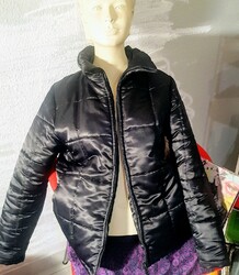 Hackbarths Wattierte Stepp-Jacke (M) Dick Warm Winter Parka Mantel Schwarz