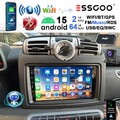 Carplay Android 15 Autoradio Für Smart Fortwo 451 2005-2010 GPS Navi DAB+ KAM FM