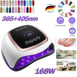 Nagelstudio Set UV Gel Starterset Nagelset Nägel Einsteigerset UV Lampe 168W DHL