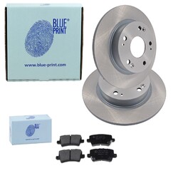 BLUE PRINT BREMSSCHEIBEN 260mm + BELÄGE HINTEN passend für HONDA CIVIC 8 FN FKHA 260x9mm / alle Modelle / alle Motorisierungen