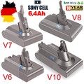 6400mAh Akku Für V8 V7 V6 V10 Ersatzakku Großer SV10 Absolute Staubsauger 