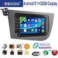 Android 13 Autoradio Carplay 32G Für Seat Leon 1P1 2005-2012 GPS Navi RDS Kamera