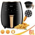 6L Heißluftfritteuse Air fryer Backofen Fritteusen Heißluft Friteuse Grill 2400W
