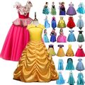 Aurora Belle Elsa Anna Prinzessin Kleid Kinder Mädchen Karneval Cosplay Kostüme