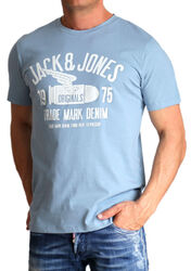 Jack & Jones Herren T Shirt Rundhals Shirts Tee Slim Fit Regular Kurzarm Shirt