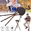 Einstellbar Gehstock Wanderstock Spazierstock Gehhilfe 2 in1 Alu Stock Mit Sitz