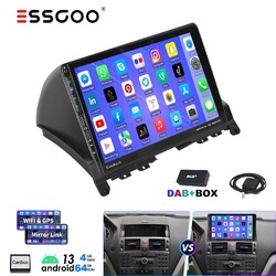 DAB+ 64G Android13 Carplay BT Autoradio GPS Für Mercedes Benz C Klasse W204 S204