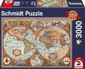 Schmidt Spiele Puzzle 58328 Antike Weltkarte, 3000 Teile Puzzle, bunt