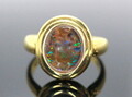GOLDJUNGE69 * TERRA OPALIS EDELSTEIN RING (18) MATRIXOPAL TRIPL 925er SILBER/VER