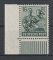 Deutschland Berlin Nr. 7 ** Ecke Eckrand links unten Walzendruck postfrisch MNH