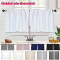 Wasserdicht Scheibengardine Bistrogardine Küche Halb Vorhänge Kurzgardine 1/2er