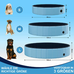 Hundepool Swimmingpool Hunde Pool Faltbar Hundebad Doggy Plantschbecken Becken