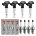 4x JANMOR Zündspule +4x NGK Zündkerze Laser Iridium für BMW 3er Compact E46