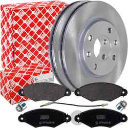 FEBI BREMSSCHEIBEN Ø247mm + BREMSBELÄGE VORNE passend für PEUGEOT 206 SW 206+