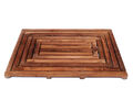 B-Ware Holz Duschvorleger Duschmatte Teakholz Antirutschmatte Teak Badematte
