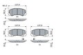BOSCH 0 986 424 760 Bremsbelagsatz, Scheibenbremse für OPEL,VAUXHALL