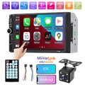 Doppel 2 DIN Autoradio Kamera 7 Zoll Apple Carplay Android Auto Bluetooth MP5