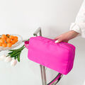 Damen Kosmetiktasche Nylon Waschtasche tragbar große Kapazität für Camping (rosa rot)
