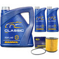 Motoröl Set MANNOL Classic 10W-40 API 7 Liter + Ölfilter für Renault Master II