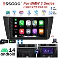 9'' Android 14 Carplay Für BMW 3er E90 E91 E92 E93 Autoradio Navi RDS EQ 32G KAM