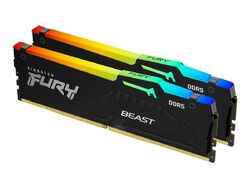 Kingston FURY Beast RGB 32 GB DDR5-6400 (2x 16 GB) Dual-Kit, Arbeitsspeicher sch