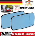Spiegelglas Set Links + Rechts Für BMW E46 E39 Asphärisch Beheizt Glas Blau