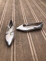 Schuhe Silbern Weiß Größe 39 Neuwertig von Zara Basic Collection Versand im Pre.