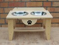 Futterstation,Hundebar Napfständer Holz Mittlere Hunderassen Natur 2 x  1200 ml