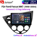 Android14 Autoradio WIFI Navi GPS Carplay BT 1+32GB Für Ford Focus MK1 1998-2004