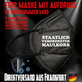 FFP2 Atemschutzmaske Mundschutz Mundmaske schwarz Zertifiziert CE 1463 Maulkorb